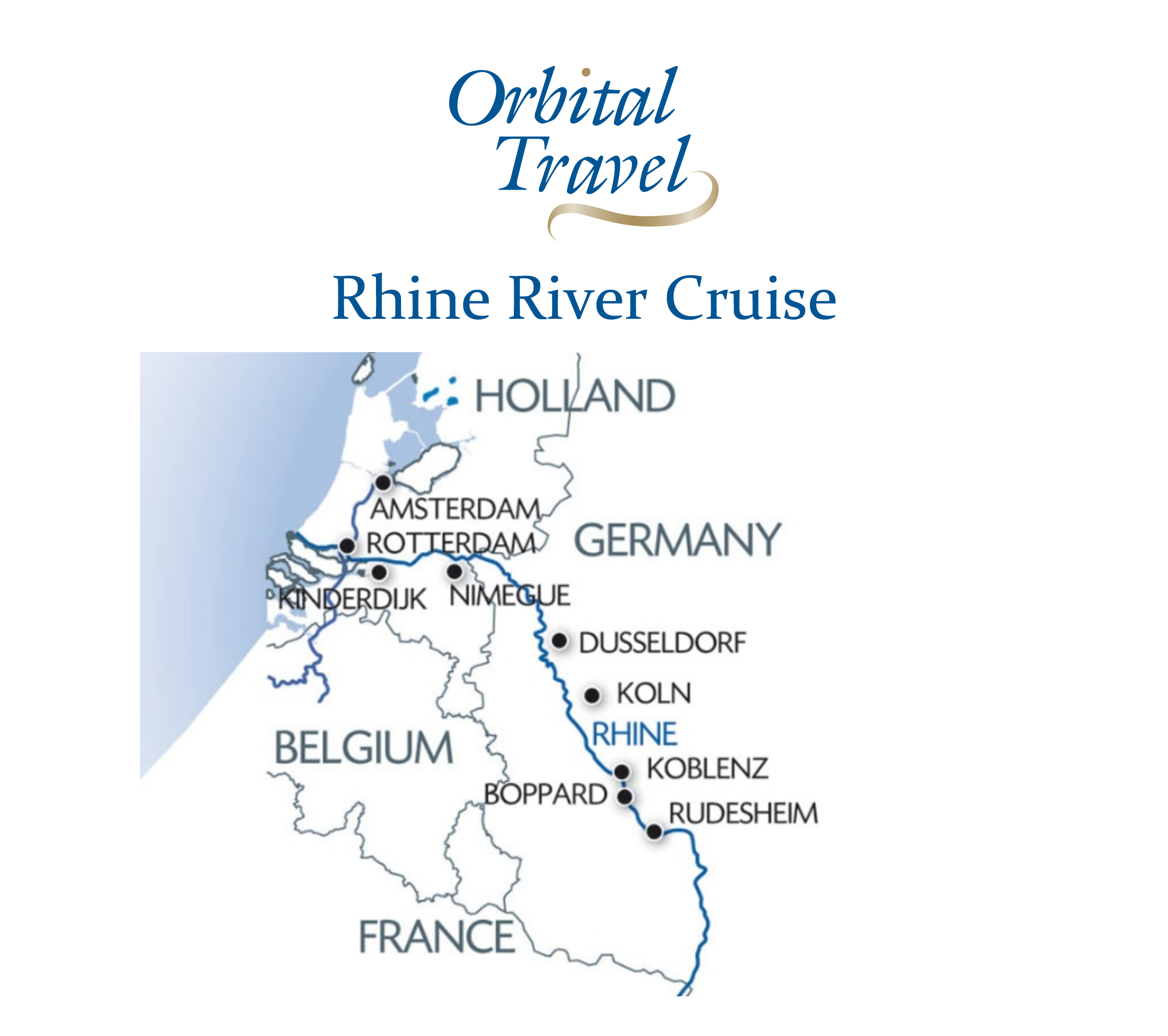 where do rhine river cruises start and end