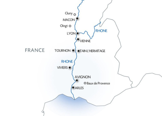 Rhone and Saone River Valley Cruise & Tour Itinerary